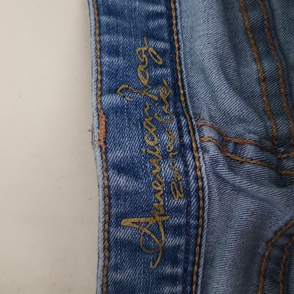 American Rag Womens Jeans Size 11 Short Sistressed Distroyed Fray Ripped Flaw - Picture 11 of 15